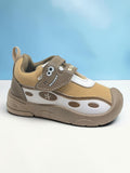 Star Kids Monster Face Velcro Closure Musical Shoes - Brown