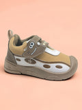 Star Kids Monster Face Velcro Closure Musical Shoes - Brown