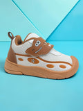 Star Kids Monster Face Velcro Closure Musical Shoes -  Tan