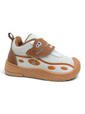 Star Kids Monster Face Velcro Closure Musical Shoes -  Tan