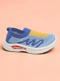 Star Kidz Wave Print Slip-On Casual Shoes - Blue