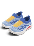 Star Kidz Wave Print Slip-On Casual Shoes - Blue