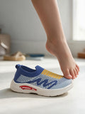 Star Kidz Wave Print Slip-On Casual Shoes - Blue