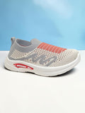 Star Kidz Wave Print Slip-On Casual Shoes - Cream