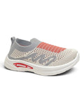 Star Kidz Wave Print Slip-On Casual Shoes - Cream