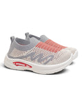 Star Kidz Wave Print Slip-On Casual Shoes - Cream