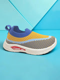 Star Kidz Wavy Stripe Slip-On Casual Shoes - Mustard