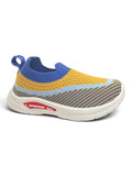 Star Kidz Wavy Stripe Slip-On Casual Shoes - Mustard