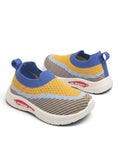 Star Kidz Wavy Stripe Slip-On Casual Shoes - Mustard