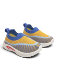 Star Kidz Wavy Stripe Slip-On Casual Shoes - Mustard