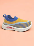 Star Kidz Wavy Stripe Slip-On Casual Shoes - Mustard