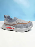 Star Kidz Wavy Stripe Slip-On Casual Shoes - Grey