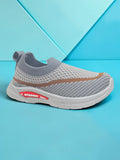 Star Kidz Wavy Stripe Slip-On Casual Shoes - Grey