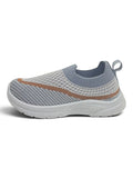 Star Kidz Wavy Stripe Slip-On Casual Shoes - Grey