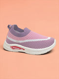 Star Kidz Wavy Stripe Slip-On Casual Shoes - Mauve