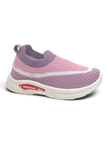 Star Kidz Wavy Stripe Slip-On Casual Shoes - Mauve