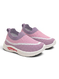Star Kidz Wavy Stripe Slip-On Casual Shoes - Mauve