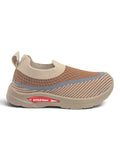 Star Kidz Wavy Stripe Slip-On Casual Shoes - Brown