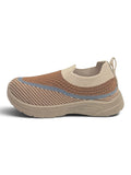Star Kidz Wavy Stripe Slip-On Casual Shoes - Brown