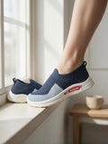 Star Kidz Two-Tone Colorblock Slip-On Casual Shoes - Navy Blue