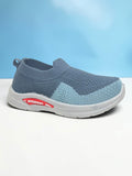 Star Kidz Two-Tone Colorblock Slip-On Casual Shoes - Dark Grey