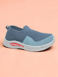 Star Kidz Two-Tone Colorblock Slip-On Casual Shoes - Dark Grey