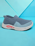 Star Kidz Two-Tone Colorblock Slip-On Casual Shoes - Dark Grey