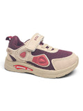 Star Kidz Breathable Mesh Velcro Closure Casual Shoes - Maroon