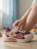Star Kidz Breathable Mesh Velcro Closure Casual Shoes - Maroon