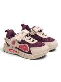 Star Kidz Breathable Mesh Velcro Closure Casual Shoes - Maroon