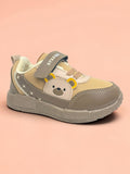 Star Kidz Bear Print Velcro Closure Casual Shoes - Brown