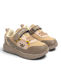 Star Kidz Bear Print Velcro Closure Casual Shoes - Brown