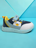 Star Kidz Bear Print Velcro Closure Casual Shoes - Navy Blue