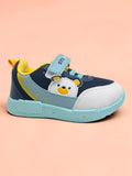Star Kidz Bear Print Velcro Closure Casual Shoes - Navy Blue