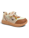 Star Kidz Bear Print Velcro Closure Casual Shoes - Tan