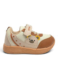 Star Kidz Bear Print Velcro Closure Casual Shoes - Tan