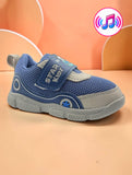 Star Kidz Sporty Mesh Velcro Closure Musical Shoes - Blue
