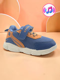 Star Kidz Sporty Mesh Velcro Closure Musical Shoes - Blue