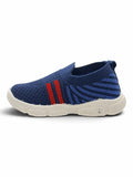 Star Kidz Striped Knit Slip-On Musical Shoes - Navy Blue