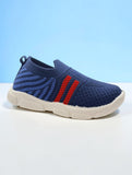 Star Kidz Striped Knit Slip-On Musical Shoes - Navy Blue