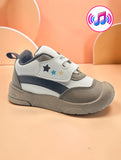 Star Kidz Three Stars Velcro Closure Musical Shoes - Brown