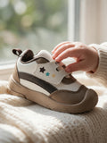 Star Kidz Three Stars Velcro Closure Musical Shoes - Brown