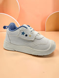 Star Kidz Three Stars Velcro Closure Musical Shoes - White