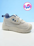 Star Kidz Three Stars Velcro Closure Musical Shoes - White