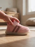 Star Kidz LED Light-Up Striped Velcro Casual Shoes - Pink