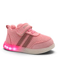 Star Kidz LED Light-Up Striped Velcro Casual Shoes - Pink