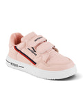 Detailed Velcro Closure Shoes - Peach