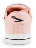 Detailed Velcro Closure Shoes - Peach