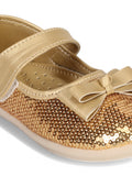 Mary Jane's Belle with Applique Detail - Gold