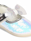 Mary Jane's Belle with Applique Detail - White